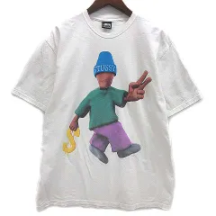 ステューシー STUSSY ピース＆プロスペリティ Tシャツ PEACE ＆ PROSPERITY TEE ホワイト 白 L