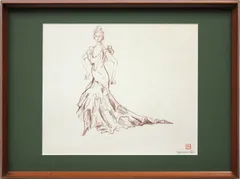 船越保武、聖セシリア、希少額装用画集画、大判、新品高級額装付 船越保武、聖セシリア、希少額装用画集画、大判、新品高級額装付