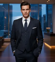 メンズティノラス マオカラー 3ピース MEN'S TENORAS Mサイズ 美品 メンズティノラス マオカラー 3ピース セットアップ サイズM