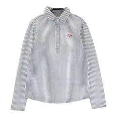 サイズ：M CALLAWAY キャロウェイ  長袖ポロシャツ ストライプ柄 ネイビー系 [240101319626]# ゴルフウェア レディース ストスト