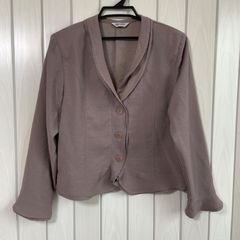 ペプラム　ジャケット　Lサイズ　レディース　フレア　ミドル　ヤング　上着