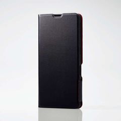 AQUOS sense7 plus ソフトレザーケース 薄型 磁石付 (ブラック)