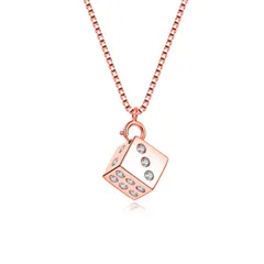 【特価セール】ペンダント サイコロ ラッキー ジュエリー 記念日 アクセサリー ファッション ネックレスメンズ かっこいい シンプル チェーン 人気 メンズ ネックレス [CLARIBEL]