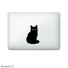 【全機種対応】MacBookステッカー スキンシール 黒猫 "blackcat"