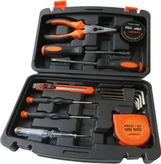 【15点セット】ホームツールセット 工具セット 家庭用 ドライバー ペンチ レンチ 組み立て 補修 DIYセット 収納ケース付き