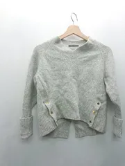 ◇ ⊇ BARNYARDSTORM バンヤードストーム Vネック 長袖 ニット セーター サイズ0 グレー レディース E  【1411280048429】