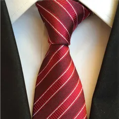 メンズネクタイ ストライプ柄　レッド色　赤色　ワインレッド色　ホワイト色　格安　ビジネス　結婚式　発表会　七五三　パーティー　イベント　成人式　卒園式　卒業式　入学式　入社式　父の日　ネクタイ　スーツ　ワイシャツ　格安　小物