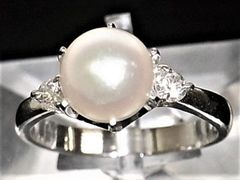 ジュエリーマキ 真珠8.8mm ダイヤ 0.19ct pt850 指輪 6.6g - メルカリ