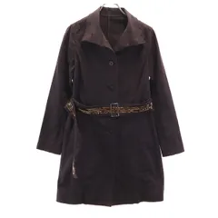 LANVIN en Bleu ランバンオンブルー 日本製 リネンブレンド コート 38 ブラウン系 レディース 古着のサムネイル
