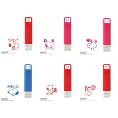 こどものかお こどものかお SNOOPY ワンポイント 浸透印 6柄 Bセット