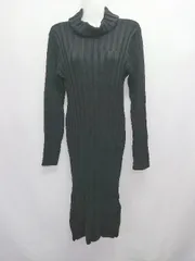 ◇ ⊆ RESEXXY リゼクシー タートルネック 長袖 膝下丈 タイト ワンピース サイズM ブラック レディース E  【1410230014972】