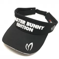 ★値下げ★【超美品】マスターバニー サンバイザー 黒×シルバー つば縁ロゴ FR  ゴルフウェア 2023年モデル MASTER BUNNY EDITION