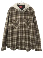 2024年最新】supreme hooded flannel zip up shirt brown lの人気 
