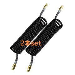 いすゞ　イスズ　スパイラル　ホース コイル状 トレーラー コイル式エアーホース (黒) 5.5m（スパイラル