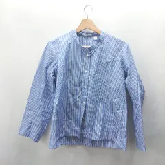 ◇ Θ ◎ UNIQLO ユニクロ ストライプ柄　+J 長袖 シャツ サイズS ブルー　ホワイト レディース E  【1502180067150】
