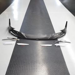 即日発送 プリウス ZVW50 後期 フロント リップ スポイラー LED 未塗装 トヨタ TOYOTA PRIUS ハーフ 国内在庫 即納 カスタム エアロ パーツ 外装 部品