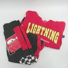 ◇ ⊇ BABY DOLL カーズ キッズ パーカー パンツ セットアップ サイズ90 レッド ブラック系 男の子 E  【1502060021111】