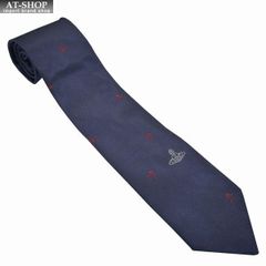 ヴィヴィアンネクタイ ヴィヴィアンウエストウッド Vivienne Westwood メンズ ネクタイ AW2024モデル 8.5cm スカル柄 NAVY-BLUE 誕生日 プレゼント ギフト