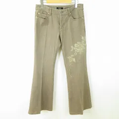 #a インゲボルグ INGEBORG パンツ デニム ブーツカット 11 ベージュ系 ストレッチ 花刺繍 日本製 レディース [972577] k01のサムネイル