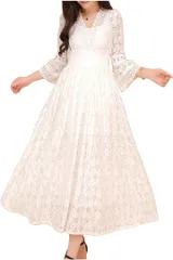 emu's mimi(エムズ ミミ) レースワンピース レディース きれいめ( ホワイト,  L)