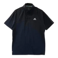 サイズ：L ADIDAS GOLF アディダスゴルフ  半袖ポロシャツ ボタンダウン  ブラック系 [240101390778]# ゴルフウェア メンズ ストスト