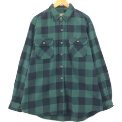 古着 FIELD＆STREAM バッファローチェック 長袖 フランネルチェックシャツ メンズXL相当/eaa536217