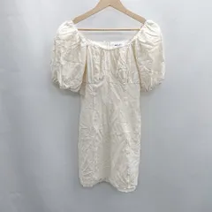◇ ⊂ &lottie アンドロッティ パフスリーブ 半袖 ミニ ワンピース サイズS アイボリー レディース E  【1501160024107】