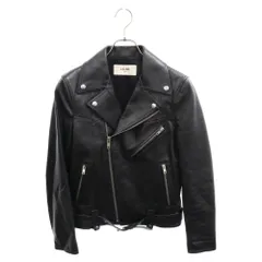 CELINE (セリーヌ) 19AW CALFSKIN BIKER JACKET カーフスキンレザーダブルライダースジャケット バイカージャケット ブラック 2E412599Eのサムネイル