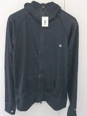 ◇ Hurley ハーレー ドット 水玉 薄手 指穴 長袖 ジップアップ パーカー サイズM ダークネイビー ホワイト系 レディース  【1203210002898】のサムネイル