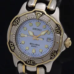 SEIKO SCUBA クォーツ ダイバーズブルー文字盤 蓄光7N35-7N85 JA-1174| セイコー ダイバー 7N85-0010 200m SCUBA クオーツ 90