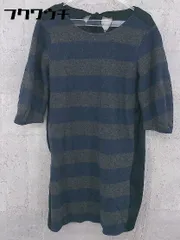 ◇ ◎ Spick&Span スピック＆スパン ボーダー 切替 七分袖 ミニ ワンピース ネイビー ブラック レディース 【中古】 【1002801385408】