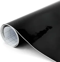 IlMondoMall ルーフフィルム ラッピングシート 艶あり 黒 グロスブラック 152x035cm( 黒,  152x035cm)