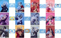 [중고] 클리어 파일 전 12 종 세트 A4 클리어 파일 & 스티커 세트 [이치 반 쿠지 환생하면 슬라임이었다 건 "신성"리무루 = 템페스트] H 상
