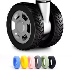 Wheel Protectors for Travel, Scratch-Resistant, Noise-Reducing, and Dirt-Resistant Suitcases. Available in a Variety of Colors. Caster Tire Covers for Suitcases and Carry-Ons. [Gotokus] 10-Piece Set.