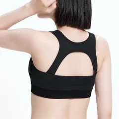新品【公式】ヨガウェア・ヨガ専門店アイリー 背筋ピン！姿勢矯正 ブラ 猫背矯正 姿勢サポーター おすすめ 強力 スポブラ ヨガウェア フィットネスブラ 猫背ケア 女性用 レディース インナー パット付き A1006 かわいい ピラティス ブラック