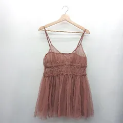 ◇ Θ mystic　ミスティック シアー素材 キャミソール キャミソール サイズM ブラウン レディース E  【1409240053712】