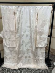 貸衣装処分品花嫁 掛下　掛下帯 揃い　セット 正絹　鶴と森