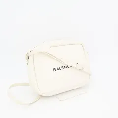 バレンシアガ BALENCIAGA ショルダーバッグ エブリデイ カメラバッグ S 489812 ホワイト/ブラック レザー エブリデイ ショルダーバッグ