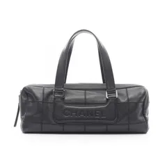 シャネル CHANEL ハンドバッグ チョコバー ブラック レザー チョコバー ミニボストンバッグ レディース Used A