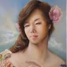 風景画　painterTMK　天使　バラ　画家本人出品　ロココ絵画　ロココ風景画 風景画 painterTMK 天使 バラ 画家本人出品 ロココ絵画 ロココ