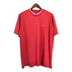 00年代 NIKE ナイキ ワンポイントロゴ 半袖Ｔシャツ 大きいサイズ レッド(メンズ XXL)中古 古着 U0292