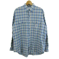 カールヘルム 長袖シャツ コットン100% ブランド トップス メンズ Lサイズ ブルー Karl Helmut 【中古】