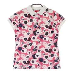 サイズ：0 MASTER BUNNY EDITION マスターバニーエディション  半袖ポロシャツ 花柄 ピンク系 [240001170245] ゴルフウェア レディース ストスト