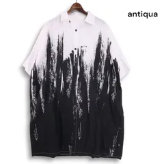 tree cafe ツリーカフェ antiqua アンティカ 春夏★ ゆったり♪ 半袖 オーバーサイズ シャツ ワンピース Sz.F レディース