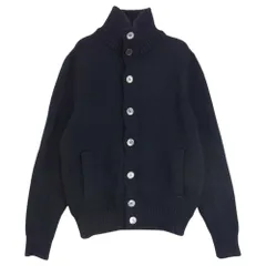 ZANONE ザノーネ 7ETJP1 ZC239 イタリア製 WOOL CARDIGAN スローウエアジャパン ウール ニット カーディガン ネイビー系 44【中古】