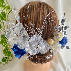 今ならほぼ即納！ アメリカンフラワーの髪飾り ヘアアクセサリー