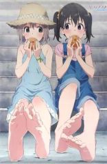 【中古】タペストリー あおい＆ひなた(シュークリーム) 描き下ろしB2タペストリー 「ヤマノススメ セカンドシーズン」 C88グッズ