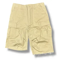 参考上代33000円 未使用品 NEON SIGN Drill Cargo Shorts ドリル カーゴショーツ ハーフパンツ ネオンサイン N1744 ベージュ