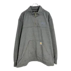 Carhartt カーハート ハーフジップ スウェット 大きいサイズ グレー(メンズ 2XL)中古 古着 V6922