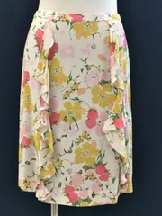 ミミ&ロジャー mimi&roger フレアスカート 0 花柄 未使用 2508WS058